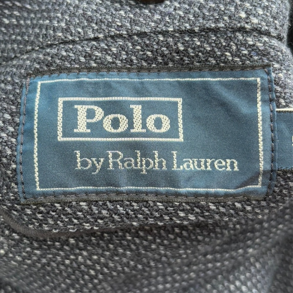 Polo Ralph Lauren Balmacaan Coat Mens 52R Navy Reversible Linen Wool Italy NWT - Picture 8 of 16